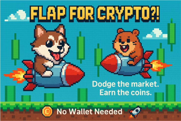 Free crypto playing flappy bird game style
