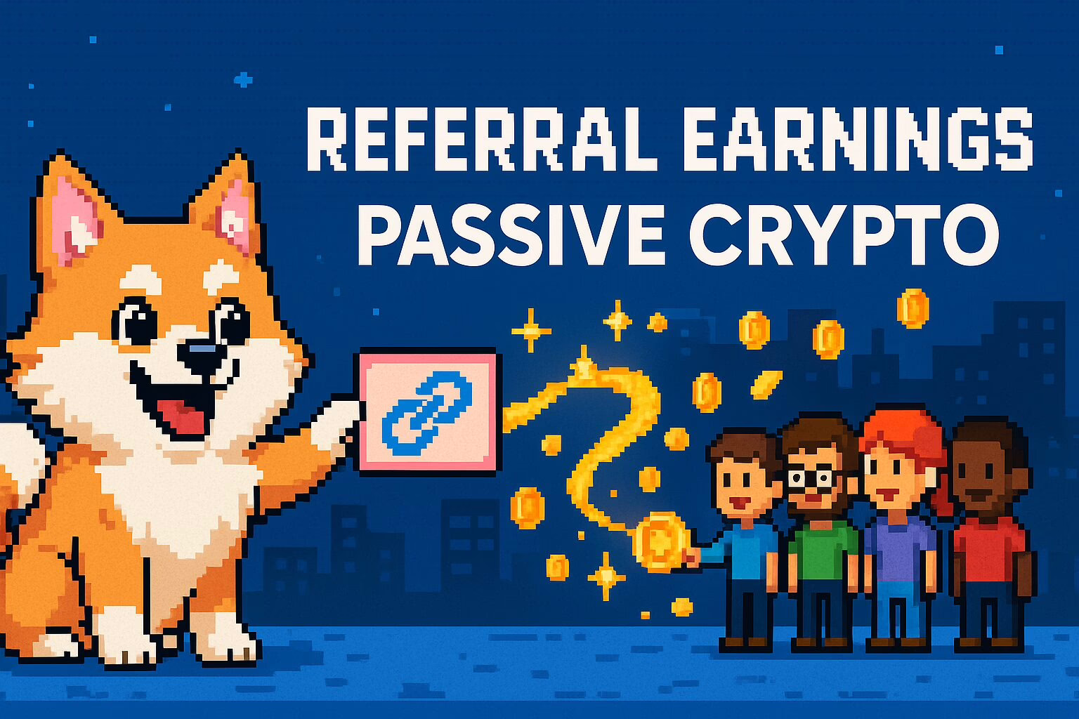 Earn passive crypto. Make passive income with crypto reward referrals