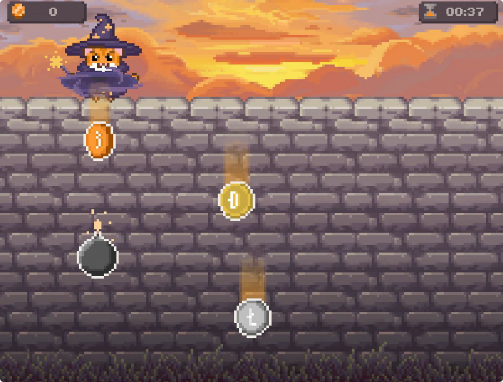 Coinclick mini-game in rollercoin - make money playing online games